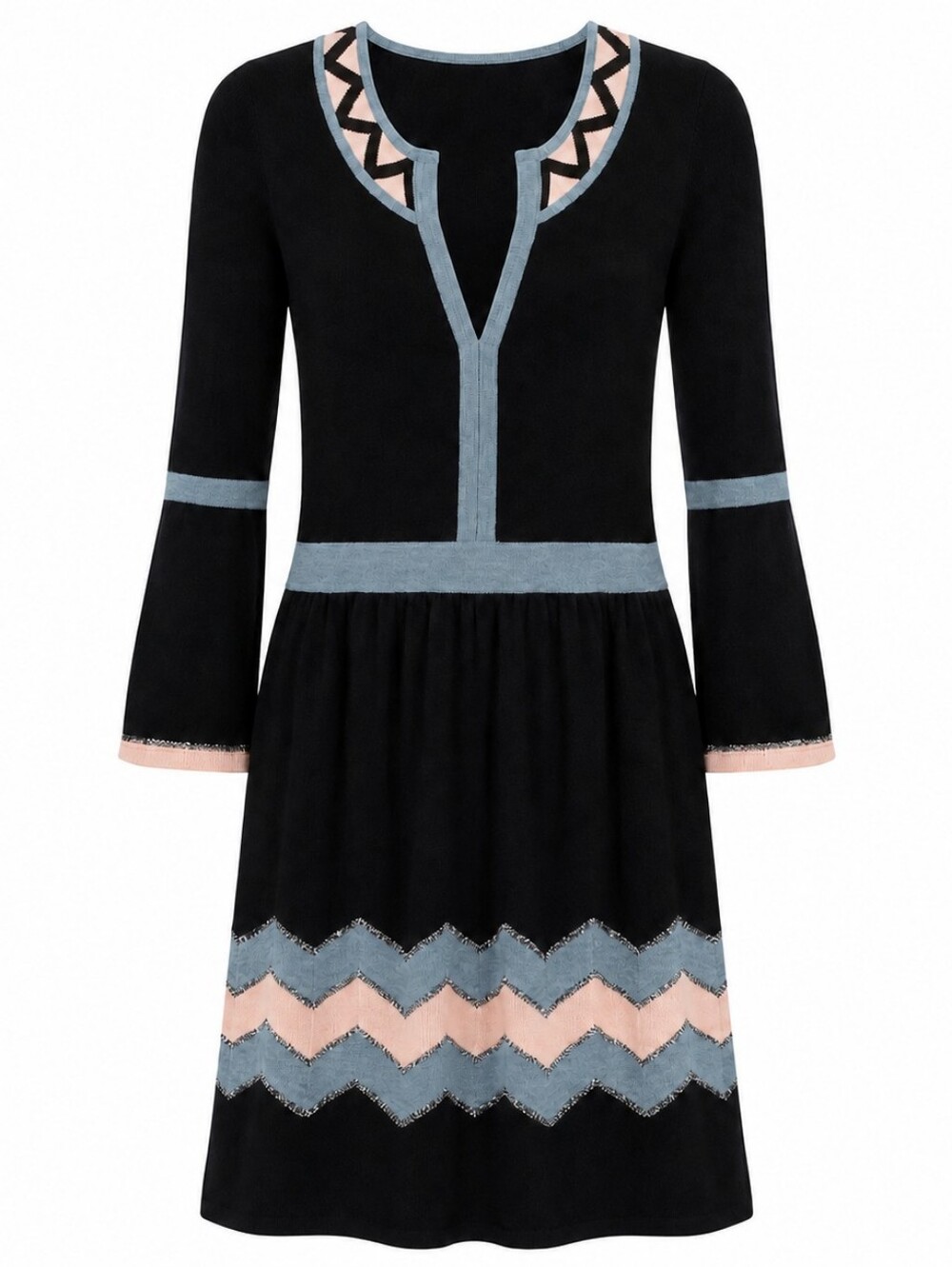 Milly New York Merino Wool Bell Sleeve Sweater Dress Small